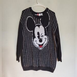 H&M × Disney Winking Mickey Mouse Striped Sweater Acrylic/ Alpaca Blend size Med